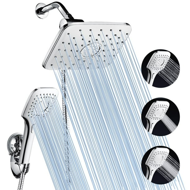 Rain Shower Head and Handheld Combo, Adjustable Rainfall, UltraLuxury