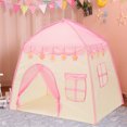 thumbnail image 6 of ODOMY Princess Castle Play Tent, Foldable Portable Kid Play Tent,Oxford Fabric Flower Teepee Tent with Lights Children Playhouse for Kids Christmas Birthday Gifts, 6 of 8