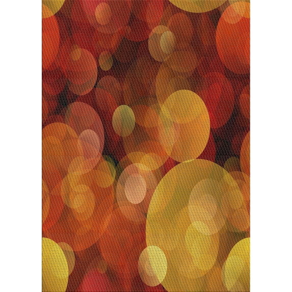 Ahgly Company Machine Washable Indoor Rectangle Transitional Papaya Orange Area Rugs, 6' x 9'