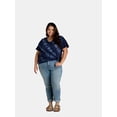 thumbnail image 2 of Terra & Sky Women's Tie Dye Top with Flutter Sleeves, Sizes 0X-4X, 2 of 5