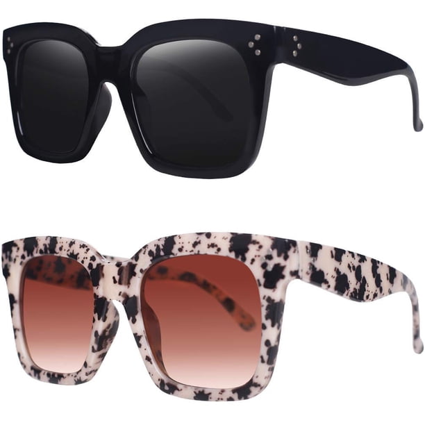 Gafas de sol TAOTAOQI vintage cuadradas de gran tamaño UV400 para mujer