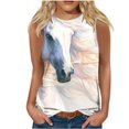 thumbnail image 4 of PNTUTB Women's Casual Sleeveless Printed Round Neck Top Tank Basic Tees Comfortable Fit Top, 4 of 6