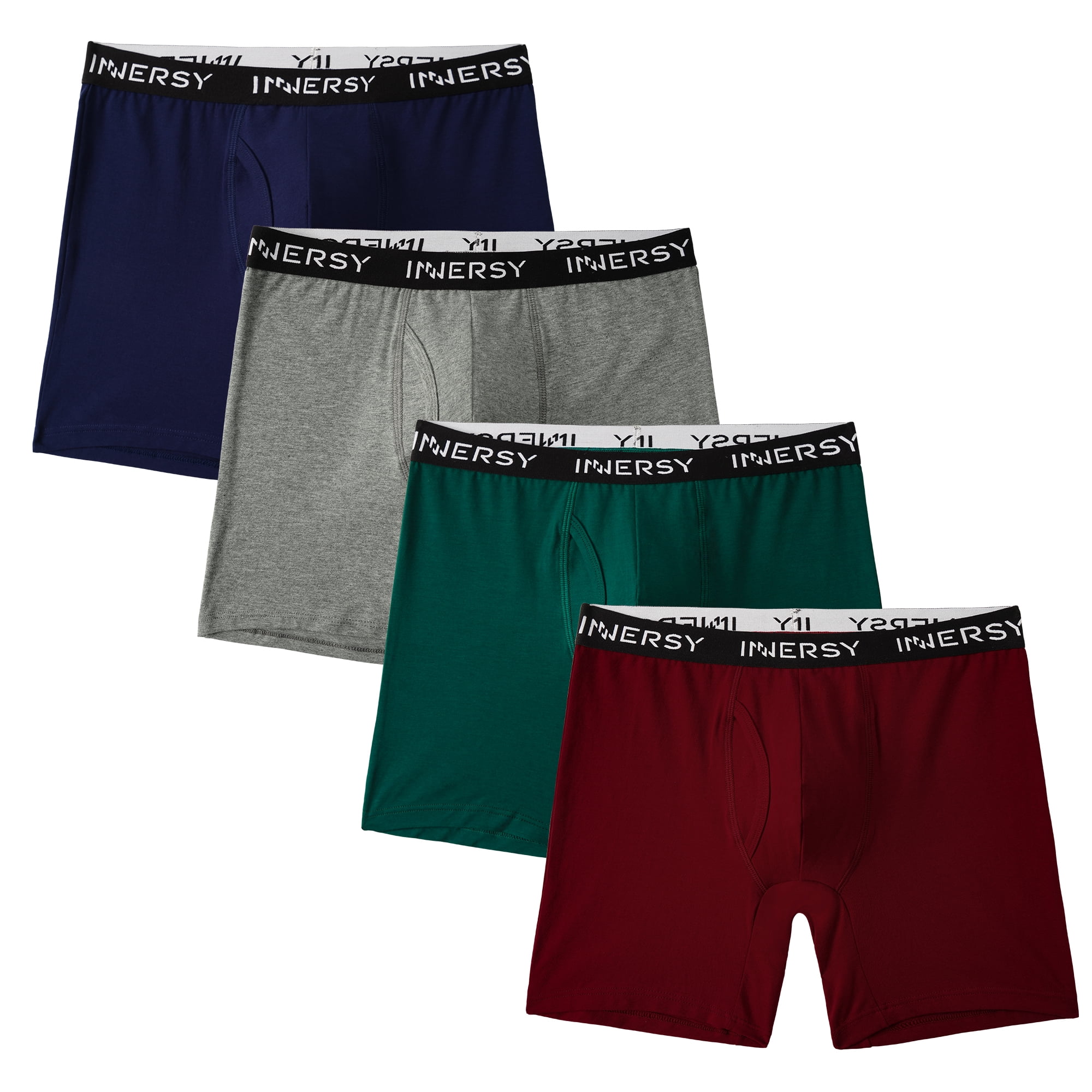 Innersy Mens Boxer Briefs Cotton Underwear For Men With Pouch Mens Underwear 4 Pack 