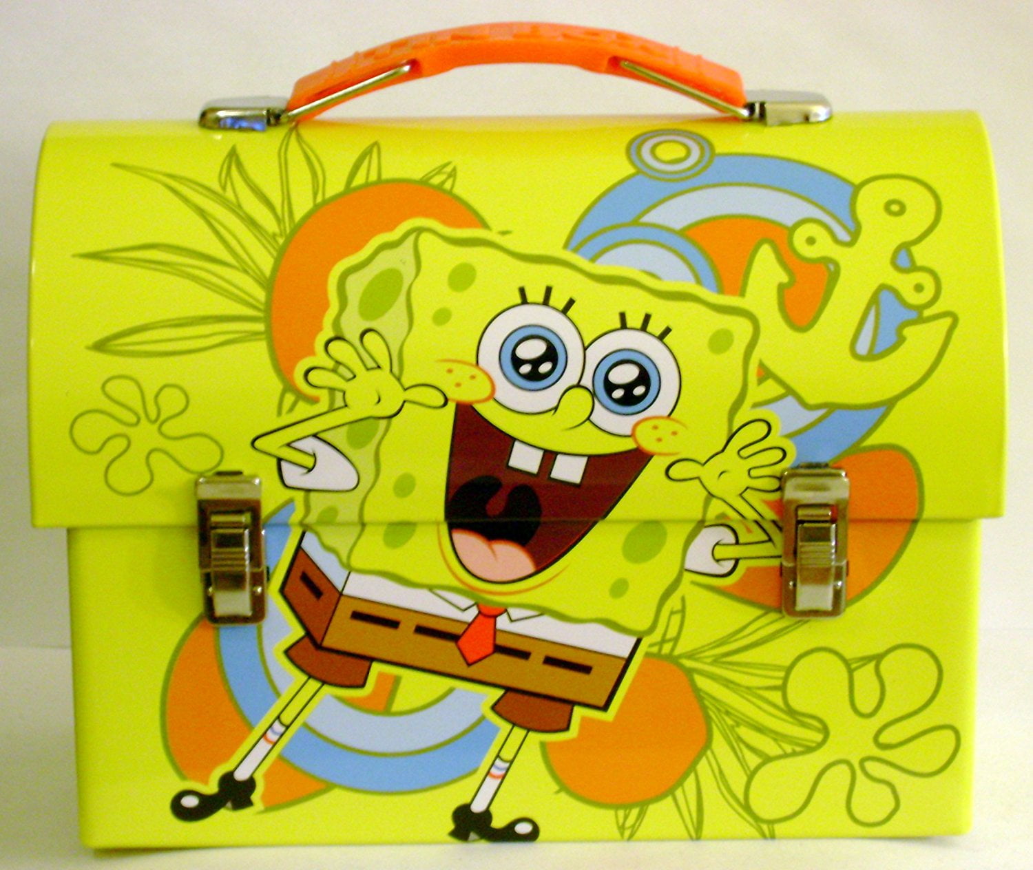 Collectable Tin Dome Lunch Box Carry All Tin Lunchbox By SpongeBob