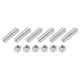 thumbnail image 1 of 3/8"-16 Fully Threaded Rod, 6Pack 304 Stainless Steel 1.6" Long Threaded Screw, 1 of 7