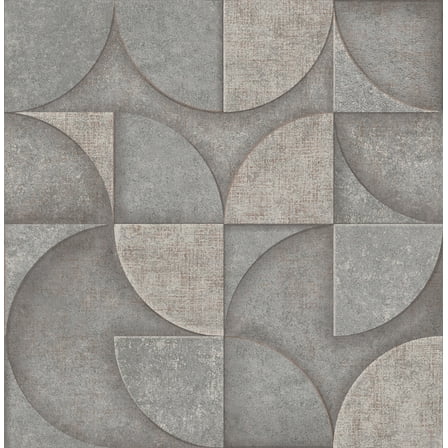 Advantage Addison Grey Retro Geo Wallpaper