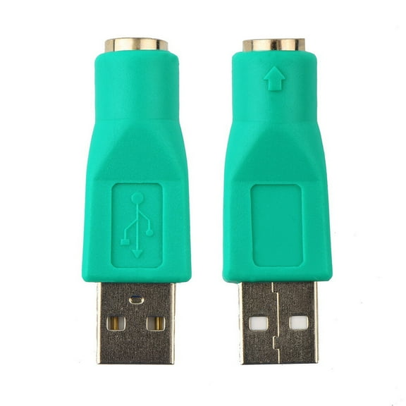 ROSENICE 2 Female to USB Male Adapter Keyboard Mouse to USB Convertor Connector Adapter