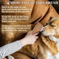 thumbnail image 5 of Wooden Deshedding Brush for Dogs Cats Horses - Dual Action Pet Hair Removal Tool with Non-Slip Handle, 5 of 6