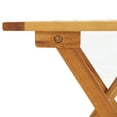 thumbnail image 5 of vidaXL 18.1" Solid Acacia Wood Folding Outdoor Bistro Table, White, 5 of 17