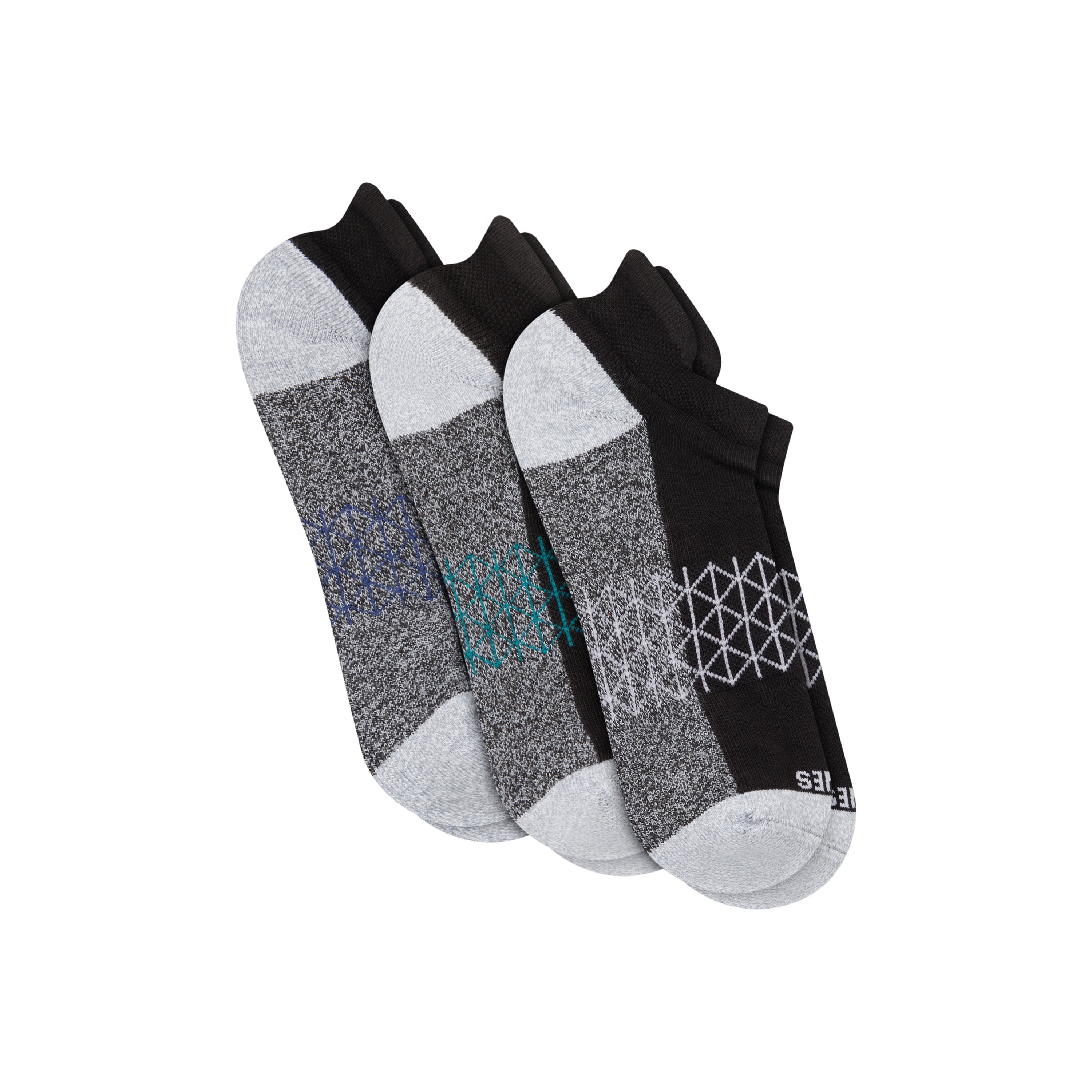 Hanes Mens Absolute Comfort Cushioned Heel Shield Socks, 3 Pairs