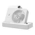 thumbnail image 2 of 2025 New 3-in-1 Desktop Fan & Phone Charger - 3-Speed Cooling, Type-C Fast Charge, Foldable 9.8'' Design with Digital Display for Office/Dorm/Travel, Ultra-Quiet, White, 2 of 5