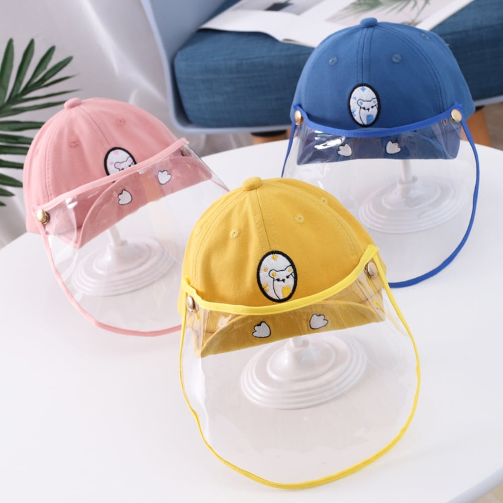 Kids Full Face Shield Hat Travel Outdoor Protection Face Visor Cap Dustproof 
