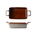 thumbnail image 1 of 600ML Ceramic Double Ear Baking Pan Vintage Kiln Change Restaurant Household Vegetable Plate Baking Cheese Baking Rice Plate, 1 of 5