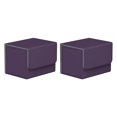 thumbnail image 3 of Vogacara Caja de almacenamiento de tarjetas comerciales con tapa Organizador portátil de PU de gran capacidad Juego Caja coleccionable Contenedor Adultos Type1 NO1 Vogacara CBP255201, 3 of 5