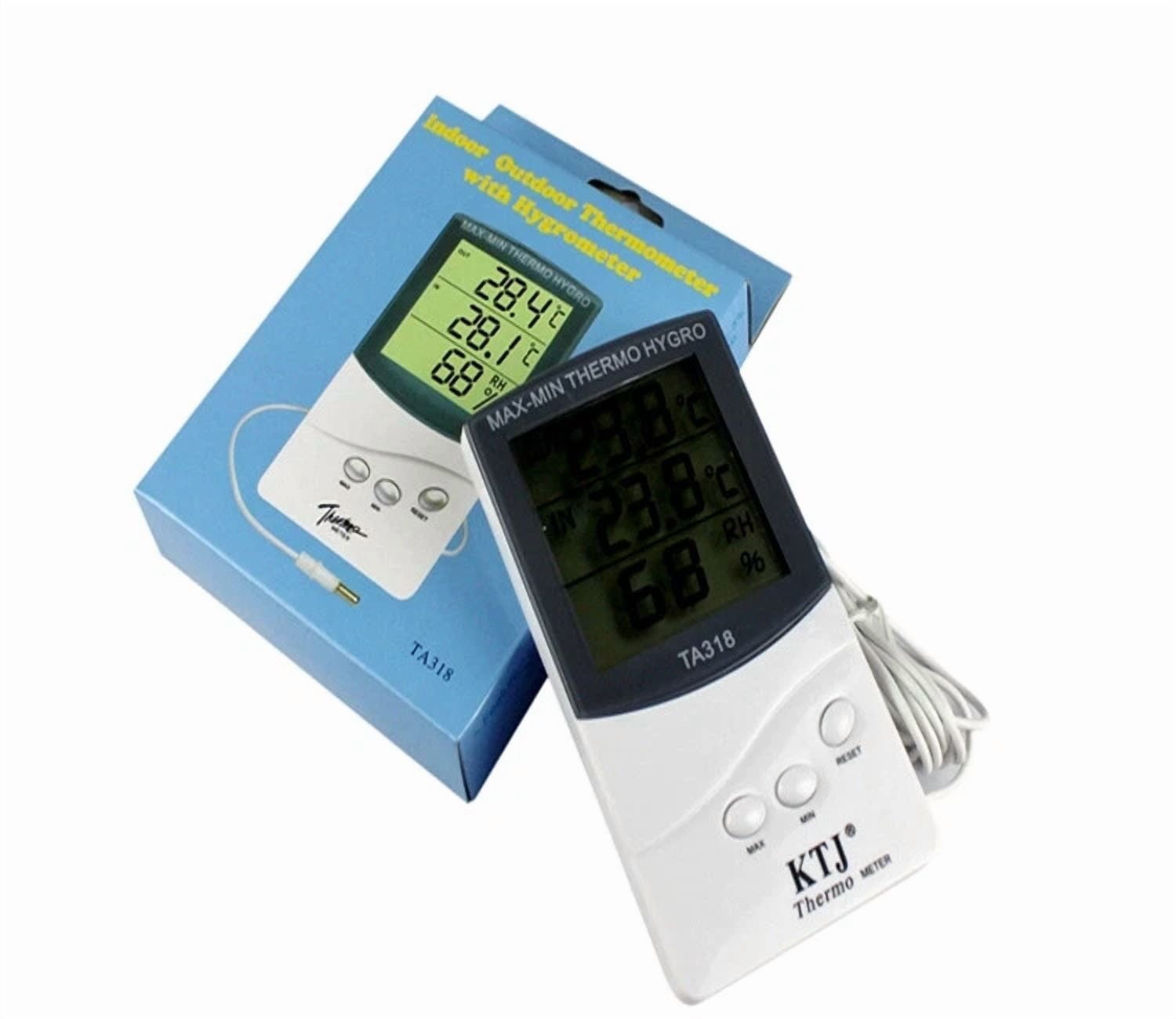 CIRCLE- Lcd Indoor/Outdoor Digital Thermometer Hygrometer Temperature Humidity Display