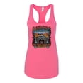thumbnail image 2 of Wild Bobby, Main Street of America Route 66 Bike Motorcycle Cars and Trucks Ladies Racerback Tank Top, Hot Pink, X-Large, 2 of 3