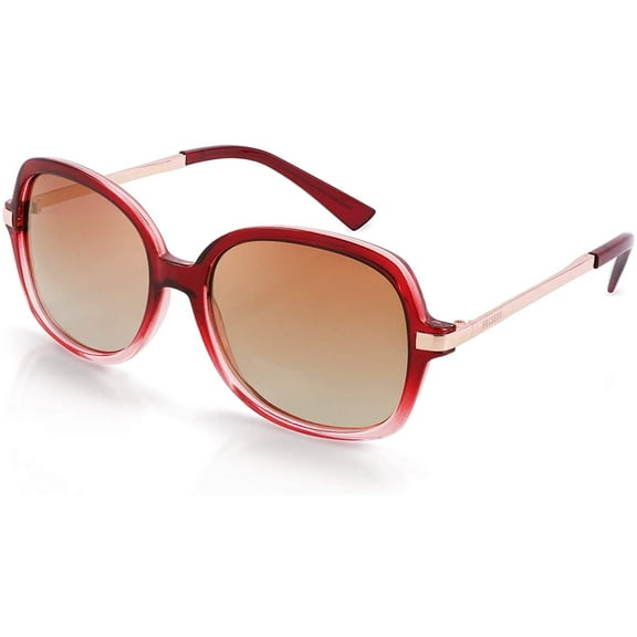 FEISEDY Classic Womens Elegant Polarized Sunglasses Ladies Wide Square Sunglasses Shades B2683