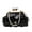 Black, variant on Women's Sequin Clutch Bag - Pearl Chain Strap Kiss Lock Seashell Evening Crossbody Purse