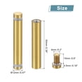 thumbnail image 2 of Uxcell 4 Pack Tornillos de Soporte para Señales, 1/2"x2.76" Tornillos Publicitarios de Acero Inoxidable, Dorado, 2 of 7