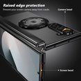 thumbnail image 4 of For Samsung Galaxy Z Fold 4 Case with Screen Protector, Ring Holder Kickstand Shockproof Rugged Full Body Protective Anti-Scratch Phone Case for Samsung Galaxy Z Fold 4, Black, 4 of 11