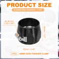 thumbnail image 2 of 2pcs 48MM Hose Finisher Clamp Aluminium Alloy Fuel Line Hose Clips, Black, 2 of 7