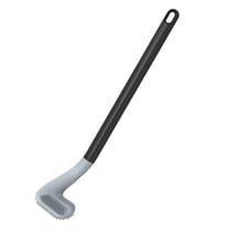 Long Handle Golf Brush Head Toilet Brush, Flexible Bendable Silicone Long Handled Toilet Brush, for Home Bathroom, Black