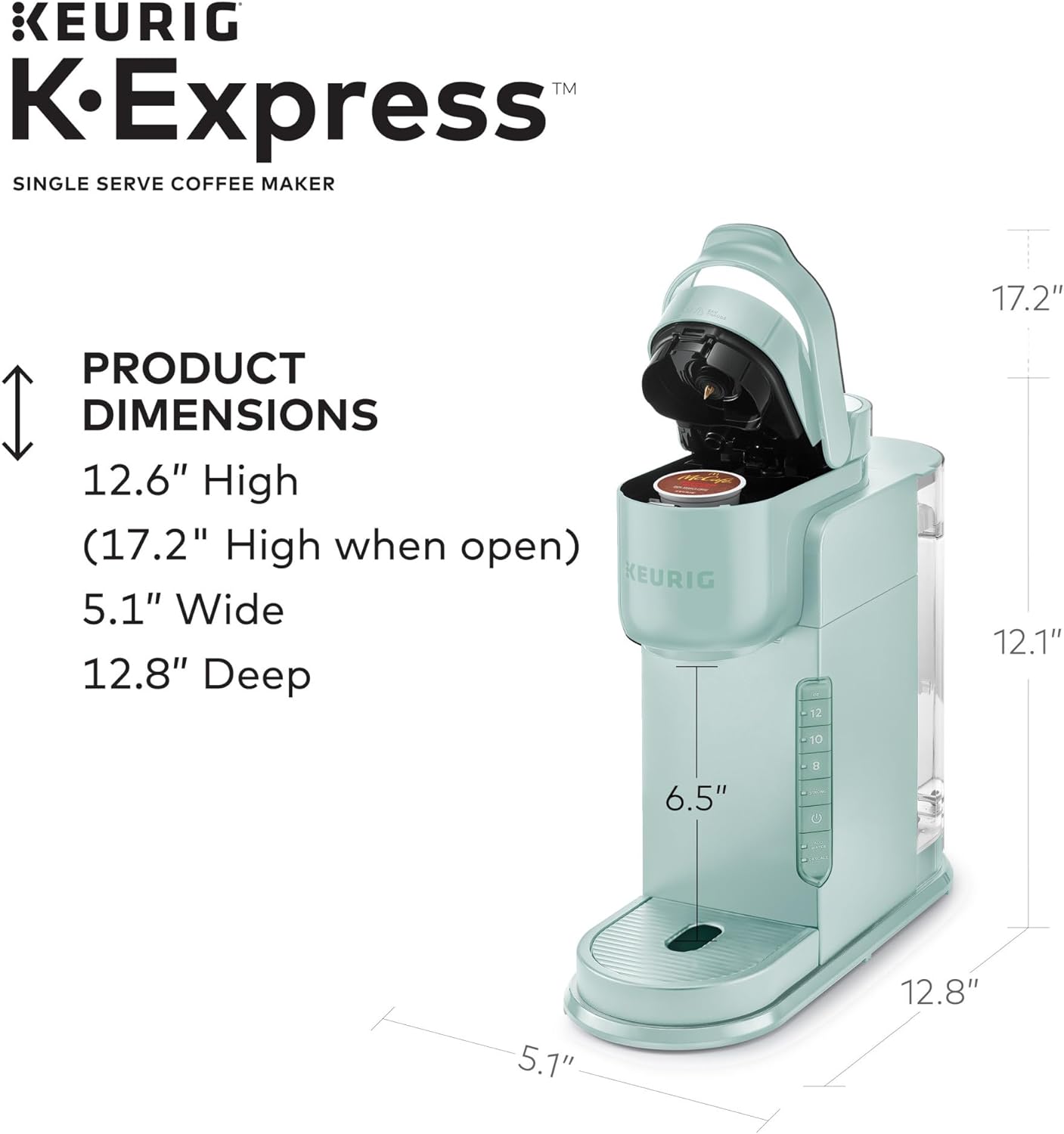KEURIG K-EXPRESS COFFEE MAKER, SINGLE SERVE K-CUP POD COFFEE BREWER, MINT