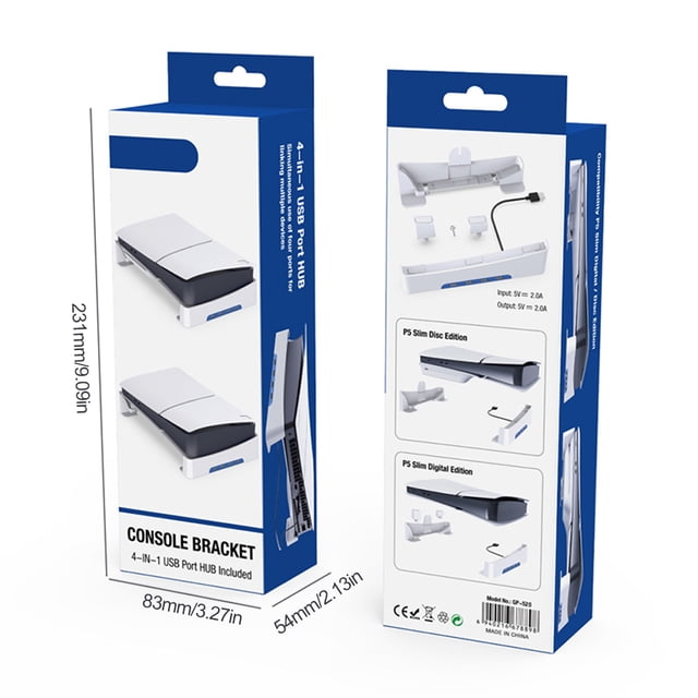 Soporte para PS5 Wdftyju Base delgada con concentrador USB 2.0