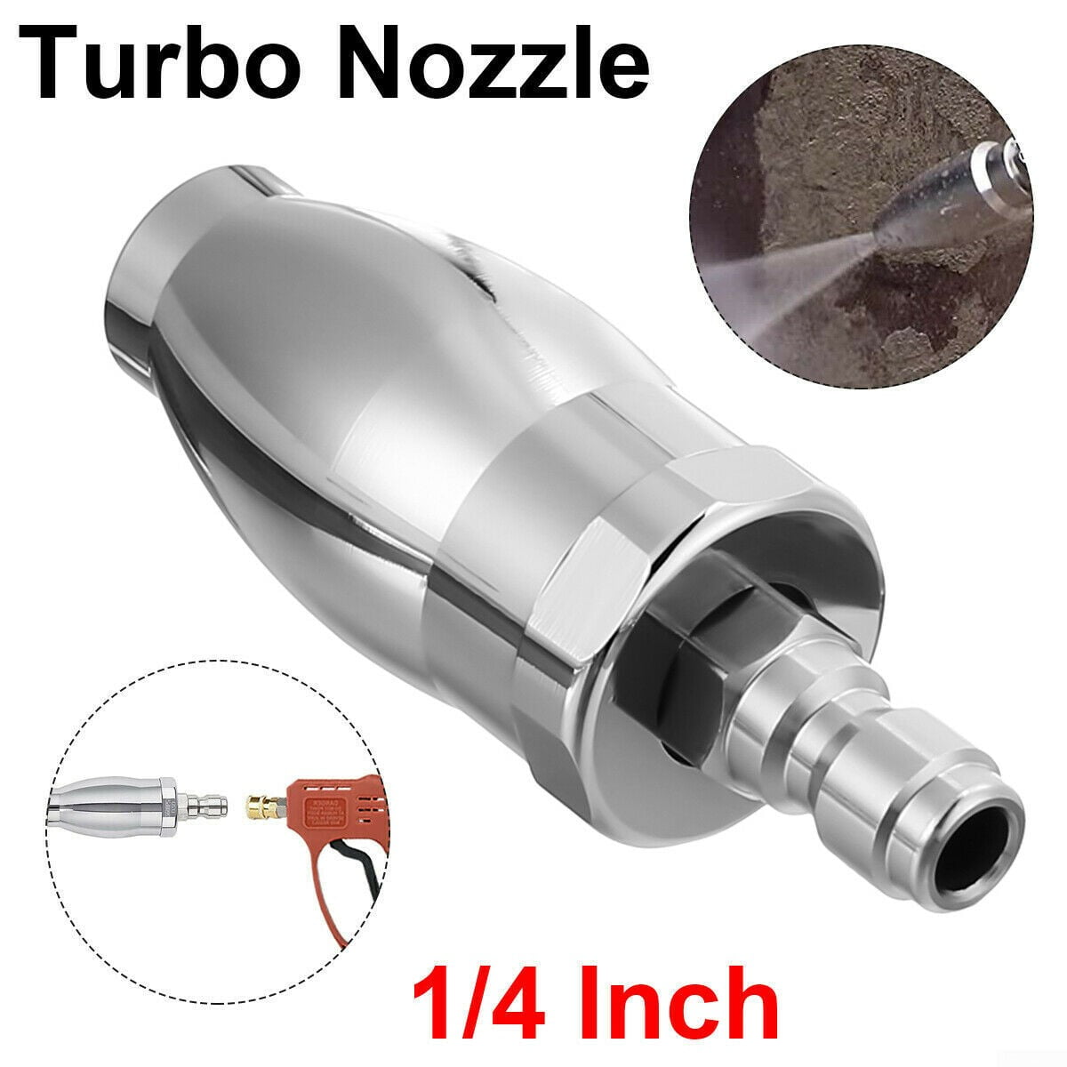 Turbo Spray Nozzle for Pressure Washers 3.0 GPM with 5 Tips 