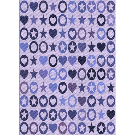 Ahgly Company Machine Washable Indoor Rectangle Transitional Slate Blue Area Rugs, 8' x 10'