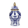thumbnail image 1 of Sagebrook Home Pot Temple Blanc/bleu, Audacieux, 1 of 2