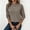 Khaki, variant on Womens Loose Fit Ribbed Crew Neck Long Sleeve Top Green Basic Knit Tee S-XXL,Size 2XL