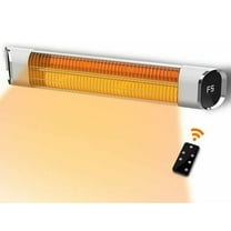 YouLoveIt Eletric Patio Heater Wall Mounted Infrared Heater 1500W Infrared Patio Heater, Electric Outdoor Heater, Remote Control, 24H timer auto shut off