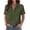 Army Green, variant on Shirts for Women Trendy Rolled Cuffed Short Sleeve Button Up Blouse Business Casual Tops
