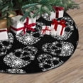 thumbnail image 3 of FMSHPON Skulls in Flowers on Black Xmas Christmas Tree Skirt Stand Mat for Holiday Party Decoration Indoor Outdoor 36 inches, 3 of 3