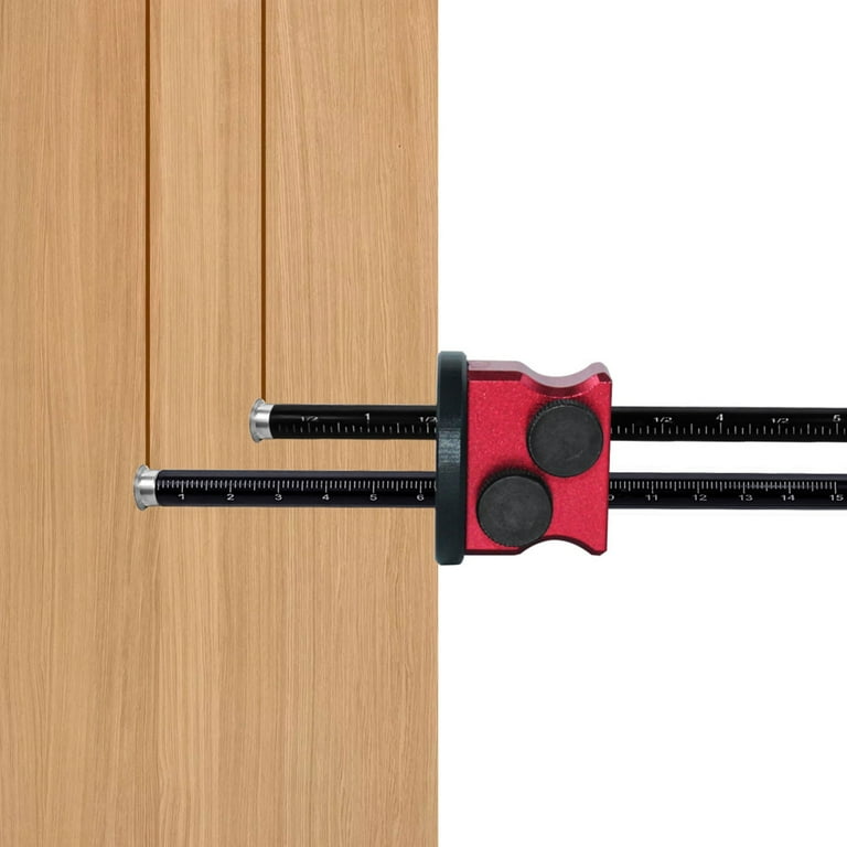 Woodworking Marking Gauge, Mortise Gauge Ruler, Double Head Aluminium Alloy Carpenter Tool, Double Head Mortise Gauge Scriber Ruler, 145mm Effective Scale