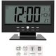 thumbnail image 5 of Large LCD Display Digital Sound Sensor Desk Alarm Clock (Black) with Smart Night Light and Snooze Ti, 5 of 5