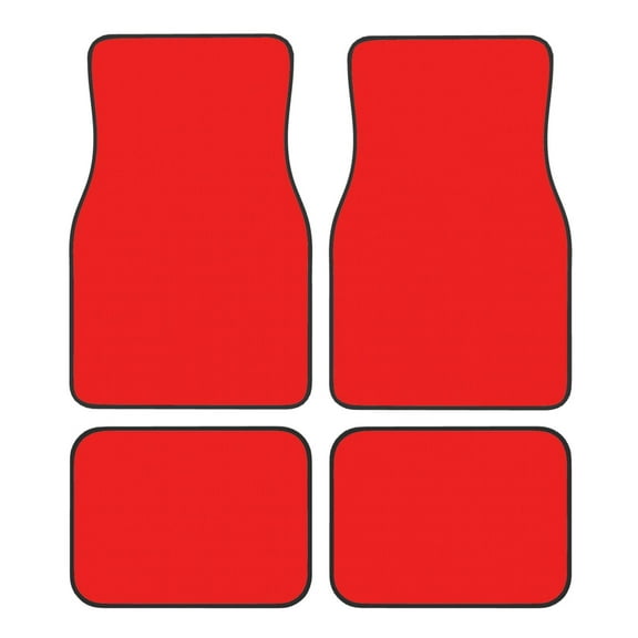 Vsdgher Red Car Foot Mat Set of 4 Pieces Universal Floor Liner Car Accessories Fits Most Cars, Trucks, Vans, sedans, SUV
