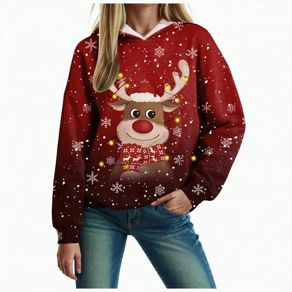 Futezty Women Christmas Sweatshirt Xmas Fleece Warm Vacation Tunic Sweater Shirt Graphic Pullover Top