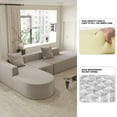 thumbnail image 6 of L Shaped Modular Sectional Couches Sofa,110" Corduroy Boneless Couch with Deep Seat  and Chaise,Modern Upholstered Cloud Sofa for Living Room Bedroom, No Assembly Required,Grey, 6 of 9