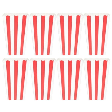 Stripe Cardboard Popcorn Storage Container for Carnival Party Movie Theater Night Supplies- 48Pcs