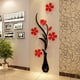 thumbnail image 4 of DIY Florero Flor Árbol Cristal Acrílico 3D Etiqueta de la pared Calcomanía Arte Decoración del hogar (Rojo) JShteea  Libre de BPA, 4 of 8