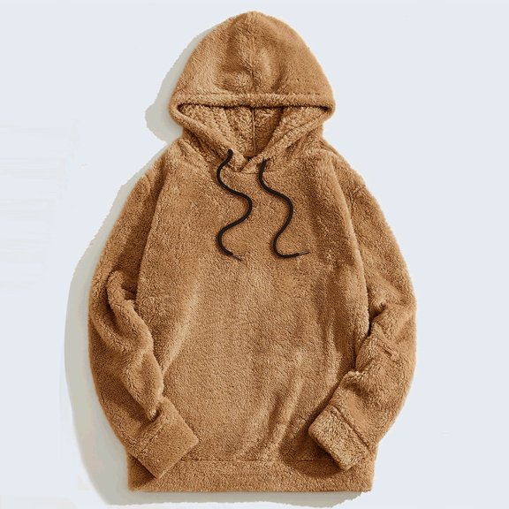 ICHUANYI 2023 Womens Fashion Hoodies Tops Double Velour Solid Shirts Casual Long Sleeve Drawstring Pullover Fall Winter Sweatshirts