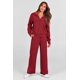 thumbnail image 5 of Sudadera de salón Outfit PRETTYGARDEN de 2 piezas para mujer, color rojo vino, 5 of 8