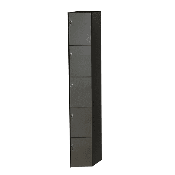 Casillero DECOMOBIL Locker DE Melamina Minimalista Negro Mate/Oxford