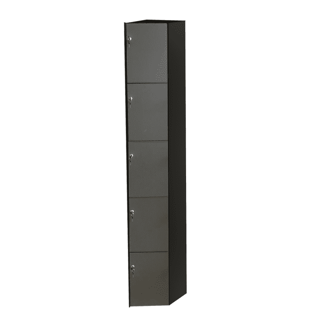 Casillero DECOMOBIL Locker DE Melamina Minimalista Negro Mate/Oxford
