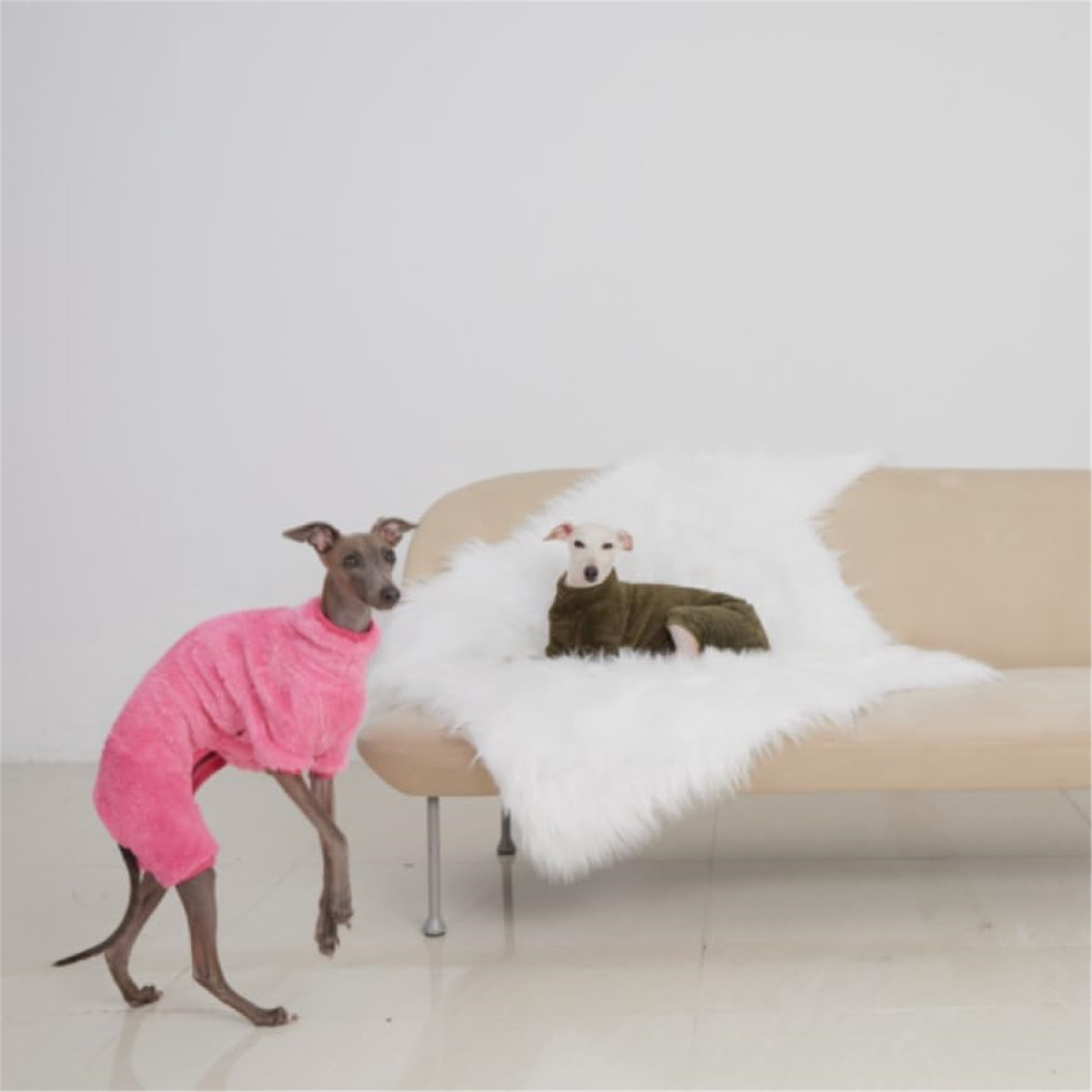 UOSIA Dachshund Dog Fleece Jumpsuit Turtleneck Sweater, Suitable for Dachshunds, Winter Dog Pajamas