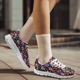 thumbnail image 6 of chaqlin Womens Skull Athletic Shoes Size 8.5 Breathable Lace Up Running Sneakers Flower Slip-on Walking Shoes Outdoor Training Flats, 6 of 7