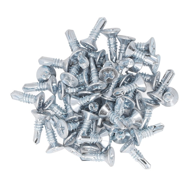 Vis de Forage Croisée, 50 Vis de Forage Croisées en Acier au Carbone de Qualité Inégalée