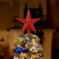 thumbnail image 3 of Glitter Star Tree Topper - Christmas Red Decorative Holiday Bethlehem Star Ornament, 3 of 6